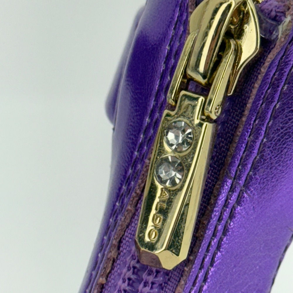 Aldo Womens Ombre Metallic Stiletto Sandals Purple Pink Gold Pointed Toe‎ Size 8 - Picture 4 of 13